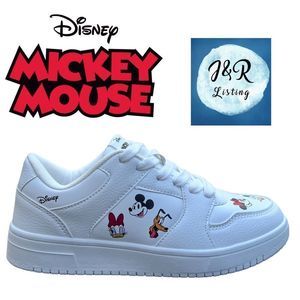 Disney Mickey and Friends White Low Top Sneaker Shoes